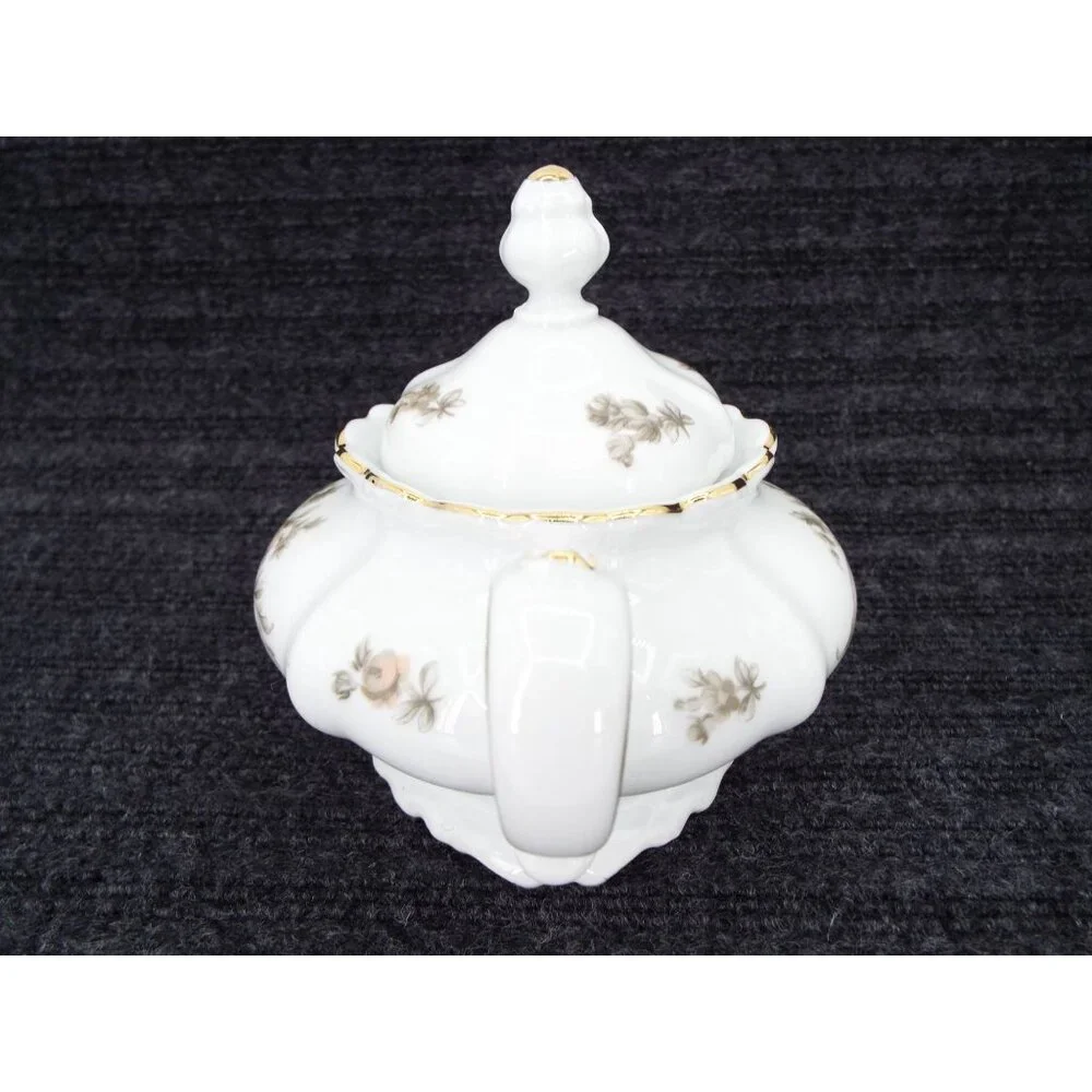 Johann Haviland Sepia Rose Creamer Sugar Bowl Set Bavaria Germany